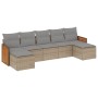 7-piece garden sofa set and beige synthetic rattan cushions by , Garden sets - Ref: Foro24-3227914, Price: 449,56 €, Discount: %