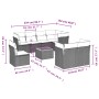 8-piece garden sofa set and black synthetic rattan cushions by , Garden sets - Ref: Foro24-3256069, Price: 604,99 €, Discount: %