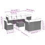 9-piece garden furniture set and gray synthetic rattan cushions by , Garden sets - Ref: Foro24-3256074, Price: 551,99 €, Disc...