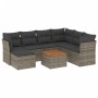 Set de sofás de jardín 8 pzas y cojines ratán sintético gris de , Conjuntos de jardín - Ref: Foro24-3256095, Precio: 490,76 €...