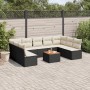 Set de sofás de jardín 10 pzas cojines ratán sintético negro de , Conjuntos de jardín - Ref: Foro24-3256119, Precio: 562,11 €...