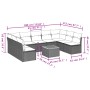 Gartensofa-Set 10-teilig mit schwarzen synthetischen Rattankissen von , Gartensets - Ref: Foro24-3256119, Preis: 562,11 €, Ra...