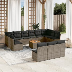 14-piece garden sofa set with gray synthetic rattan cushions by , Garden sets - Ref: Foro24-3256235, Price: 821,99 €, Discoun...