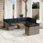 Garden sofa set with cushions 13 pieces gray synthetic rattan by , Garden sets - Ref: Foro24-3256249, Price: 849,52 €, Discou...