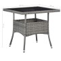 Muebles de jardín 5 piezas ratán sintético y vidrio gris de vidaXL, Conjuntos de jardín - Ref: Foro24-46174, Precio: 424,99 €...