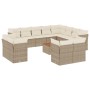 Set sofás de jardín con cojines 13 pzas ratán sintético beige de , Conjuntos de jardín - Ref: Foro24-3256282, Precio: 998,79 ...