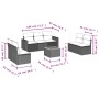 Gartensofa-Set mit beigen Kissen 8 Stück PE-Rattan von , Gartensets - Ref: Foro24-3256408, Preis: 553,67 €, Rabatt: %