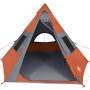 Tipi Tent for 7 People Waterproof Gray Orange by , tents - Ref: Foro24-94429, Price: 120,99 €, Discount: %