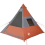 Tipi Tent for 7 People Waterproof Gray Orange by , tents - Ref: Foro24-94429, Price: 120,99 €, Discount: %