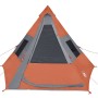 Tipi Tent for 7 People Waterproof Gray Orange by , tents - Ref: Foro24-94429, Price: 120,99 €, Discount: %