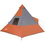 Tipi Tent for 7 People Waterproof Gray Orange by , tents - Ref: Foro24-94429, Price: 120,99 €, Discount: %