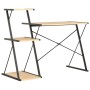 Desk with black and oak shelf 116x50x93 cm by vidaXL, Desks - Ref: Foro24-20289, Price: 104,86 €, Discount: %