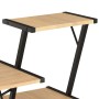 Desk with black and oak shelf 116x50x93 cm by vidaXL, Desks - Ref: Foro24-20289, Price: 104,86 €, Discount: %