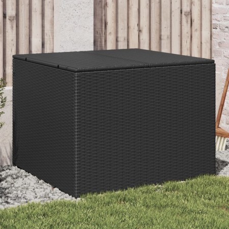 Schwarze Garten-Aufbewahrungsbox aus synthetischem Rattan, 291 l von , Aufbewahrungsboxen für den Außenbereich - Ref: Foro24-...