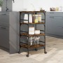 Smoked oak engineered wood kitchen cart 45x35x89.5 cm by , Kitchen and dining carts - Ref: Foro24-842328, Price: 61,25 €, Dis...