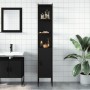 Black engineered wood bathroom cabinet 33x33x185.5 cm by , Dressing tables - Ref: Foro24-842471, Price: 100,20 €, Discount: %