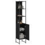 Black engineered wood bathroom cabinet 33x33x185.5 cm by , Dressing tables - Ref: Foro24-842471, Price: 100,20 €, Discount: %