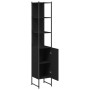 Black engineered wood bathroom cabinet 33x33x185.5 cm by , Dressing tables - Ref: Foro24-842471, Price: 100,20 €, Discount: %