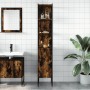 Smoked oak engineered wood bathroom cabinet 33x33x185.5 cm by , Dressing tables - Ref: Foro24-842473, Price: 84,91 €, Discoun...