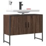 Bathroom sink cabinet engineered wood brown oak 80x33x60 cm by , Dressing tables - Ref: Foro24-842465, Price: 66,07 €, Discou...