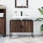 Bathroom sink cabinet engineered wood brown oak 80x33x60 cm by , Dressing tables - Ref: Foro24-842465, Price: 66,07 €, Discou...