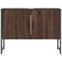 Bathroom sink cabinet engineered wood brown oak 80x33x60 cm by , Dressing tables - Ref: Foro24-842465, Price: 66,07 €, Discou...