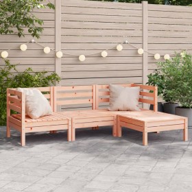 Douglas 3-Sitzer-Gartensofa mit Fußstütze aus Massivholz von , Modulare Sofas für den Außenbereich - Ref: Foro24-838059, Prei...