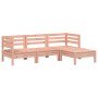 Douglas 3-Sitzer-Gartensofa mit Fußstütze aus Massivholz von , Modulare Sofas für den Außenbereich - Ref: Foro24-838059, Prei...