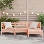 Douglas 3-Sitzer-Gartensofa mit Fußstütze aus Massivholz von , Modulare Sofas für den Außenbereich - Ref: Foro24-838059, Prei...