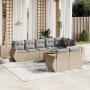 9-teiliges Gartensofa-Set mit beigen synthetischen Rattankissen von , Gartensets - Ref: Foro24-3257424, Preis: 703,31 €, Raba...