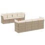 9-teiliges Gartensofa-Set mit beigen synthetischen Rattankissen von , Gartensets - Ref: Foro24-3223524, Preis: 667,87 €, Raba...