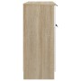 Aparador madera contrachapada blanco y roble Sonoma 60x30x70 cm de , Aparadores - Ref: Foro24-811093, Precio: 94,80 €, Descue...