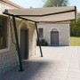 Toldo retráctil manual con postes color crema 4,5x3 m de , Toldos - Ref: Foro24-3070157, Precio: 482,91 €, Descuento: %