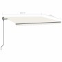 Toldo retráctil manual con postes color crema 4,5x3 m de , Toldos - Ref: Foro24-3070157, Precio: 482,91 €, Descuento: %