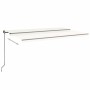 Manual retractable awning cream color 500x300 cm by , Awnings - Ref: Foro24-3069137, Price: 387,96 €, Discount: %