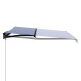 Blue and white retractable manual awning 450x300 cm by , Awnings - Ref: Foro24-3055194, Price: 292,25 €, Discount: %