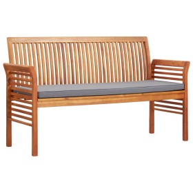 3-seater garden bench with solid acacia wood cushion 150 cm by vidaXL, garden benches - Ref: Foro24-45973, Price: 201,94 €, D...