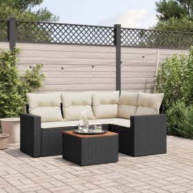 5-teiliges Gartenmöbel-Set und schwarze synthetische Rattankissen von , Gartensets - Ref: Foro24-3224103, Preis: 311,02 €, Ra...