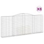 Wire mesh baskets 8 units, arched shape, iron, 400x30x160/180 cm by , Pots and planters - Ref: Foro24-3146911, Price: 1,00 €,...