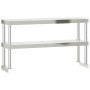 Mesa de trabajo para cocina con estante acero inox 110x55x150cm de , Restauración - Ref: Foro24-3208908, Precio: 274,77 €, De...