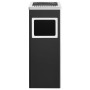 Black steel trash can with ashtray 36 L by vidaXL, Garbage cans and trash cans - Ref: Foro24-51091, Price: 70,82 €, Discount: %