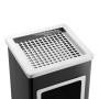 Black steel trash can with ashtray 36 L by vidaXL, Garbage cans and trash cans - Ref: Foro24-51091, Price: 70,82 €, Discount: %