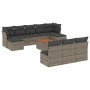 11-piece garden sofa set and gray synthetic rattan cushions by , Garden sets - Ref: Foro24-3256200, Price: 604,54 €, Discount: %