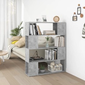 Estantería divisor de espacios gris hormigón 100x24x124 cm de , Librerías y estanterías - Ref: Foro24-809192, Precio: 74,99 €...