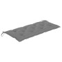 Banco Batavia de teca maciza con cojín gris 120 cm de , Bancos de jardín - Ref: Foro24-3062170, Precio: 214,16 €, Descuento: %