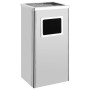 Stainless steel trash can with ashtray 45 L by vidaXL, Garbage cans and trash cans - Ref: Foro24-51092, Price: 93,86 €, Disco...