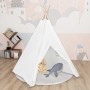 Tipi-Zelt für Kinder und Tasche aus weißem Pfirsichleder, 120 x 120 x 150 cm von , Spielzelte und Tunnel - Ref: Foro24-80271,...