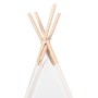 Tipi-Zelt für Kinder und Tasche aus weißem Pfirsichleder, 120 x 120 x 150 cm von , Spielzelte und Tunnel - Ref: Foro24-80271,...