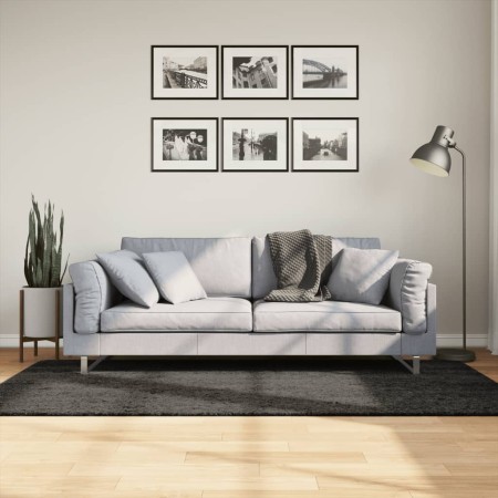 ISTAN anthrazitfarbener Langhaar-Teppich in glänzender Optik, 100 x 200 cm von , Teppiche - Ref: Foro24-375639, Preis: 49,45 ...