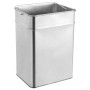 Papelera con cenicero de acero inoxidable 45 L de vidaXL, Cubos de la basura y papeleras - Ref: Foro24-51092, Precio: 93,86 €...